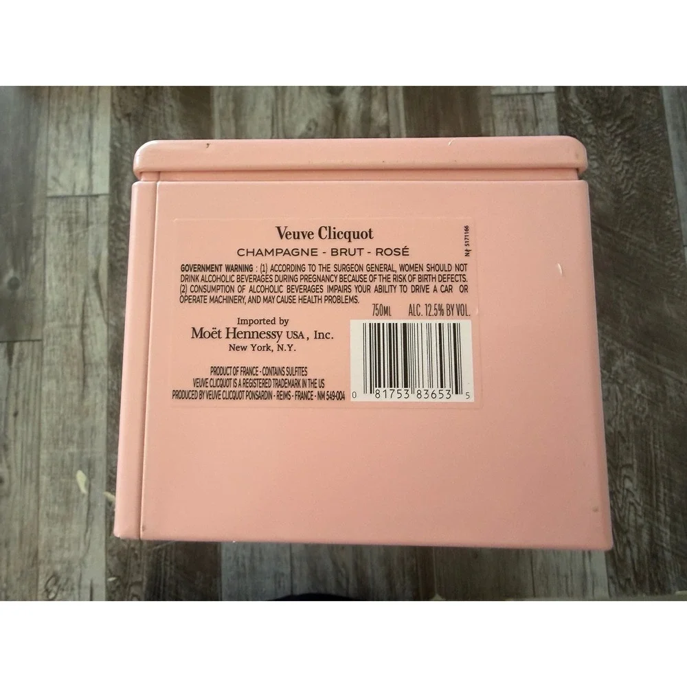 Veuve Clicquot Pink Tin Smeg Refrigerator Champagne Bottle Holder Cooler